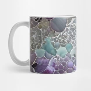 Purple and Gold abstract art Mug